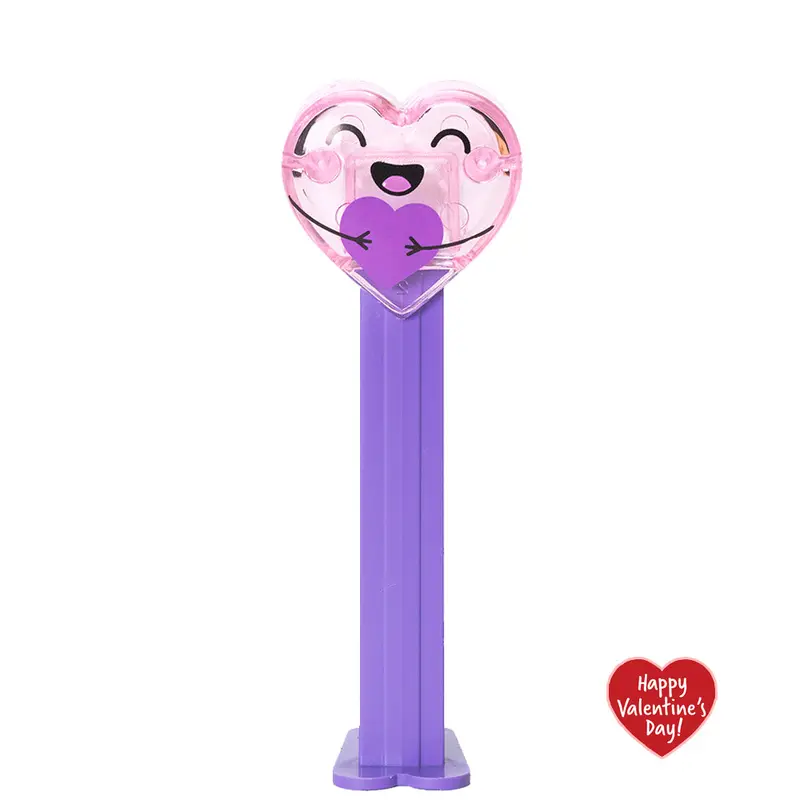 Purple Crystal Heart Hugging Pez Dispenser 1