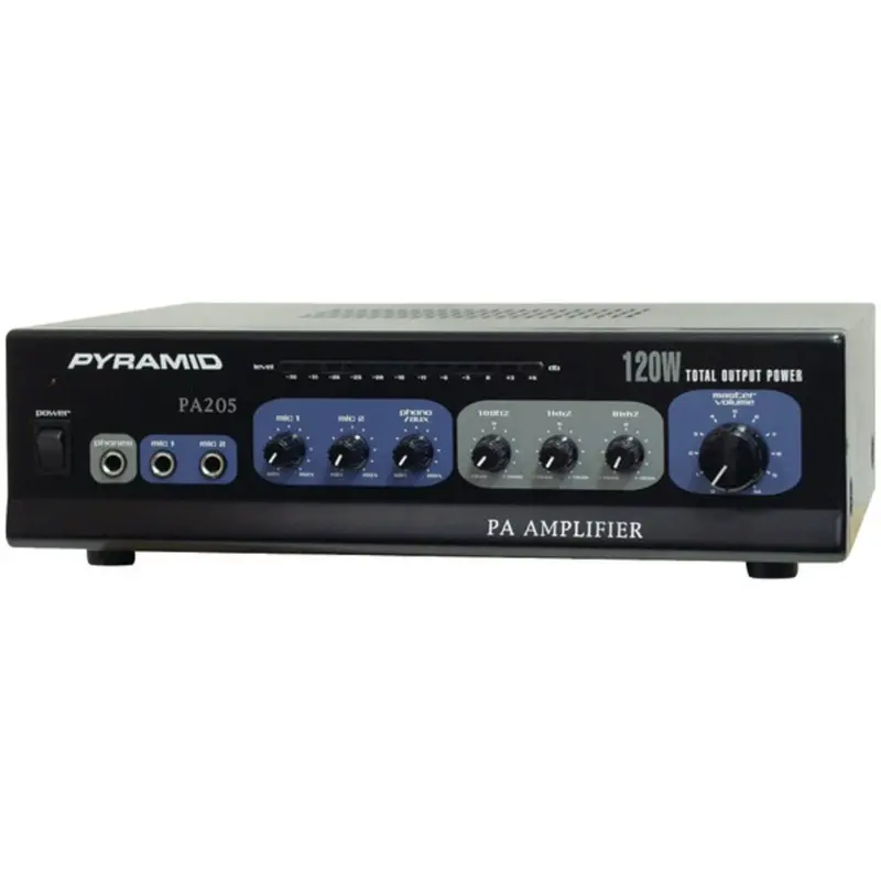 Pyramid Pa205 120W Portable Amplifier With Built-In Mic Input 1