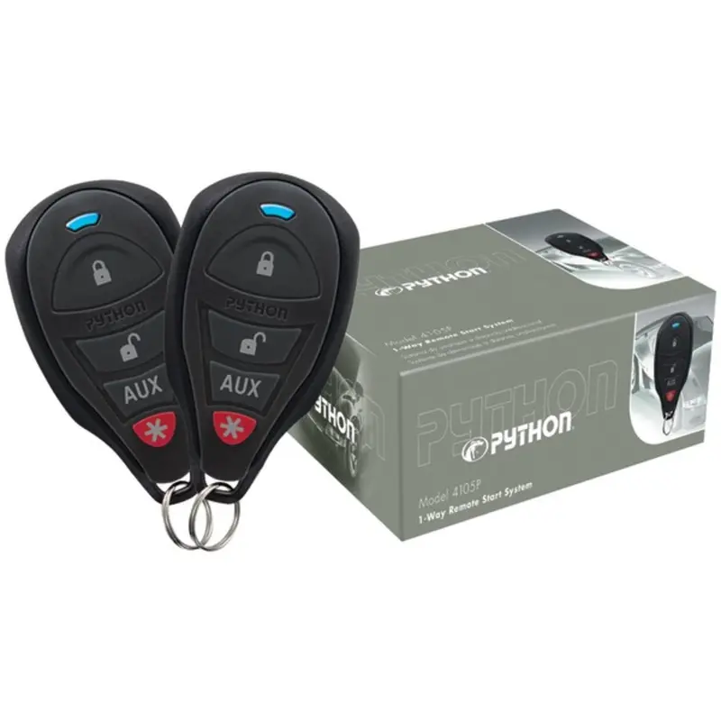 Python 4105P One-Way Remote Start System – 0.25-Mile Range, Includes Two Remotes 1
