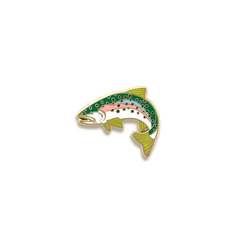 Rainbow Trout Enamel Lapel Pin – Wildship Studio 1