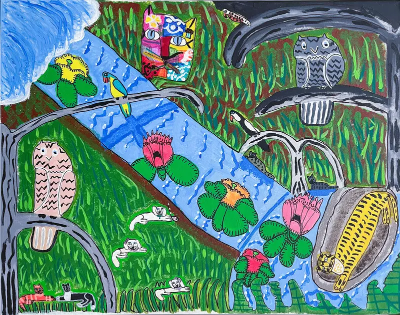 Rainforest Waterfall Landscape Art By Detroit Angel Tweety 1