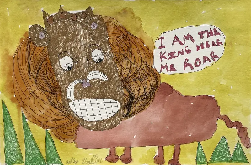 Regal Jungle King Portrait By Ashley Hawkins 1