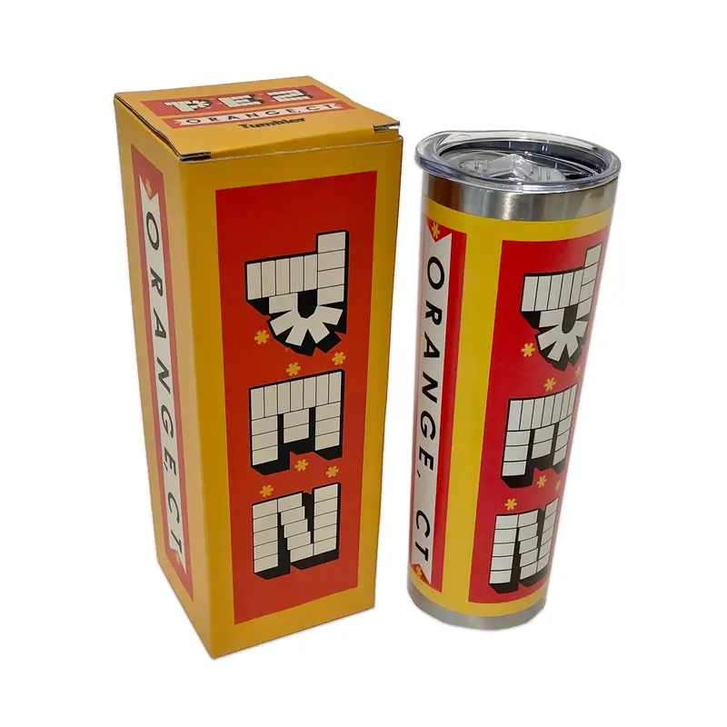 Retro Orange Stainless Steel Pez Tumbler – Vibrant Collector’S Cup 1