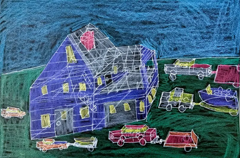 Retro Suburban Scene 'Untitled 2' By Ryan Mcdonagh 1