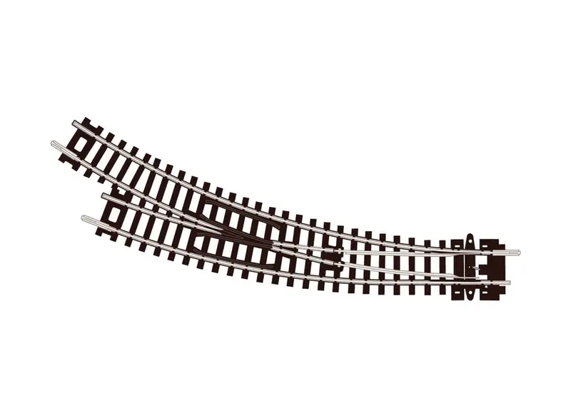 Right-Hand Curved Model Railway Turnout 1