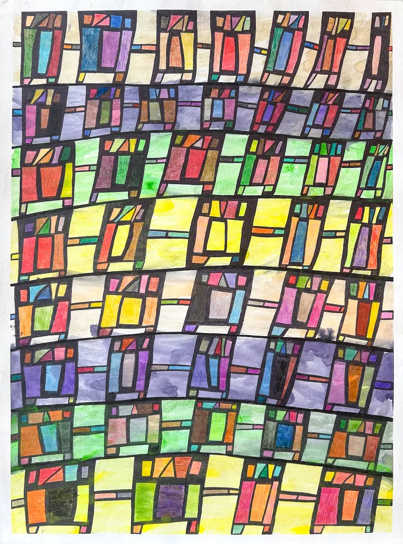 Robert Duncombe'S Untitled Rainbow-Hued Human Figures Artwork 1