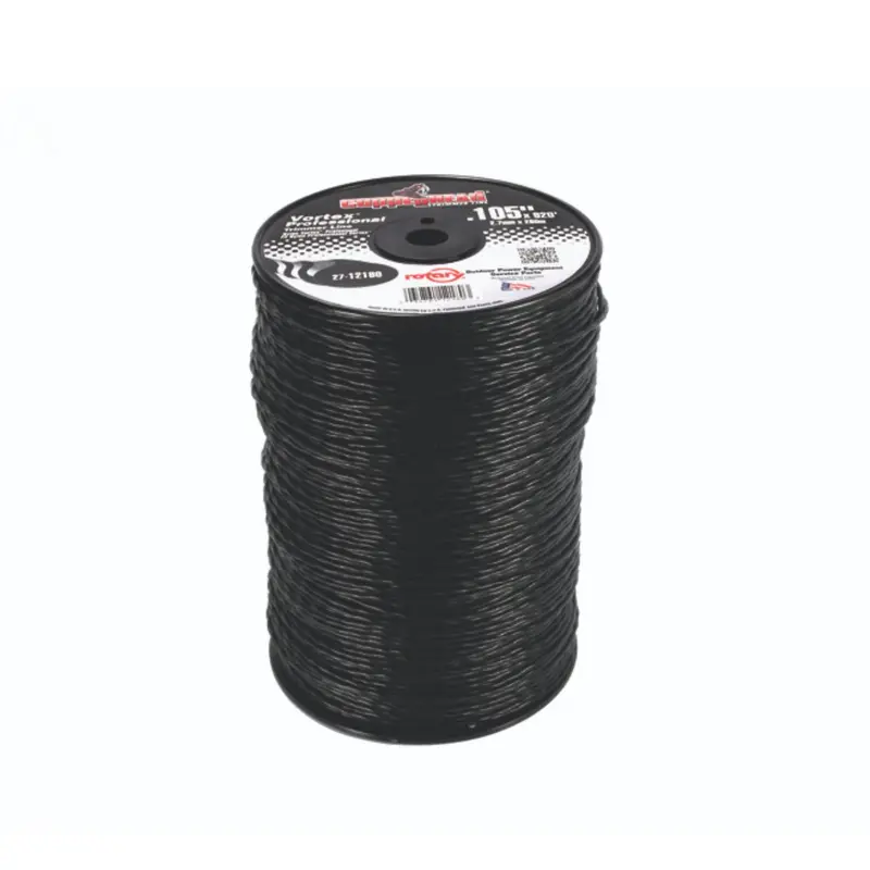 Rotary Vortex High-Yield Trimmer Line – .105" Diameter × 920 Feet, 5 Lb Spool, Black 1