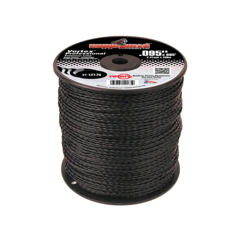 Rotary Vortex Trimmer Line – .095" Diameter × 685 Feet, 3 Lb Spool, Black 1