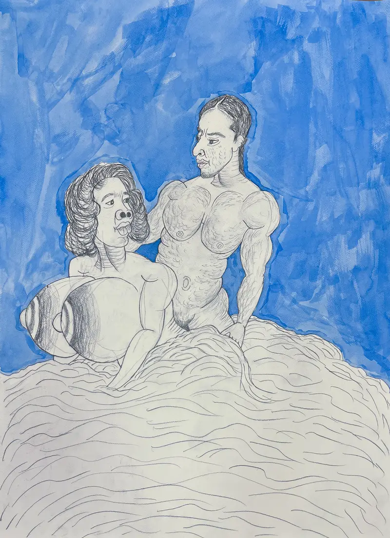 Rural Romance Painting: Man And Woman In Hay – Ronald Griggs 1