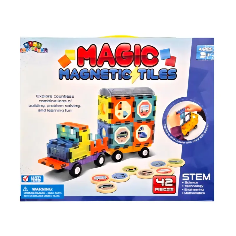 S.T.E.M. Magic Magnetic Building Tiles – Educational Construction Set 1