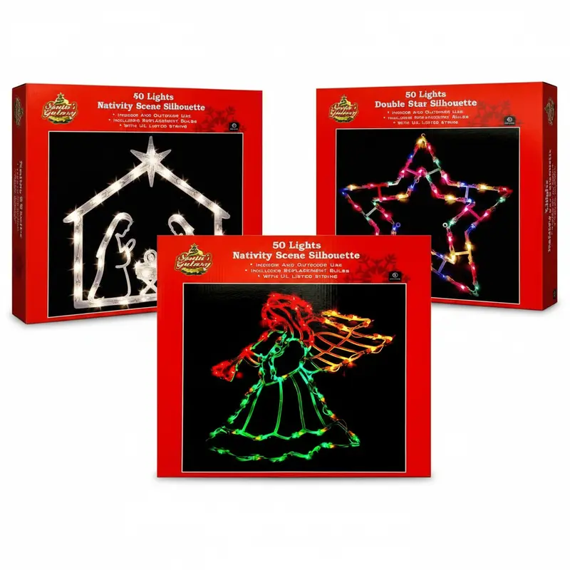 Santa’S Galaxy Lighted Ornaments – 50-Piece Festive Decorative Set 1