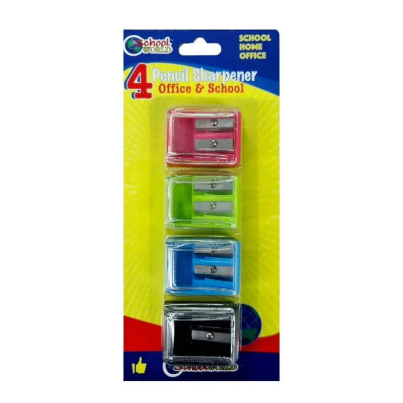 School World 4-Pack Pencil Sharpener Set 1