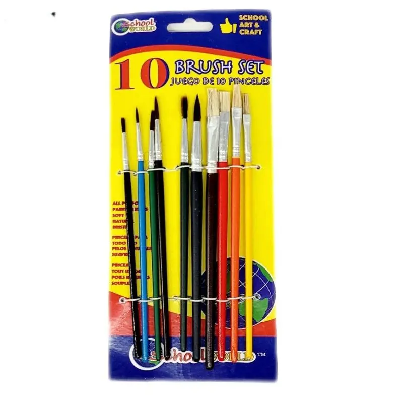 School World Art Brush Set – 5-Piece Or 10-Piece Professional Kit 2