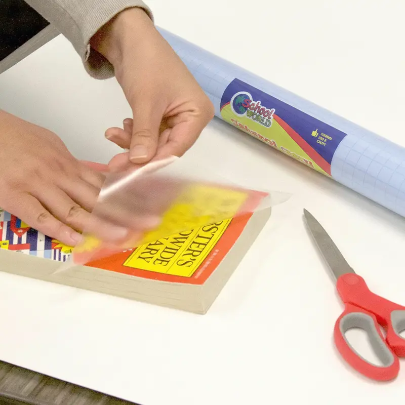 School World Clear Plastic Book Cover Roll – Self-Adhesive, Durable Sheet 1