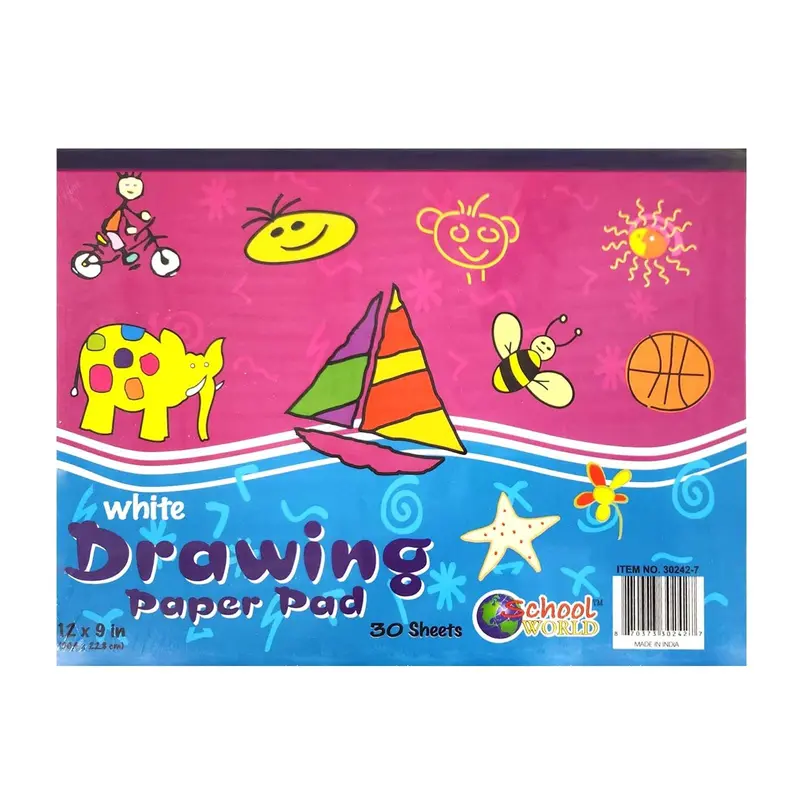 School World Drawing Paper Pad – Heavyweight Sketch Sheets, Spiral-Bound 1