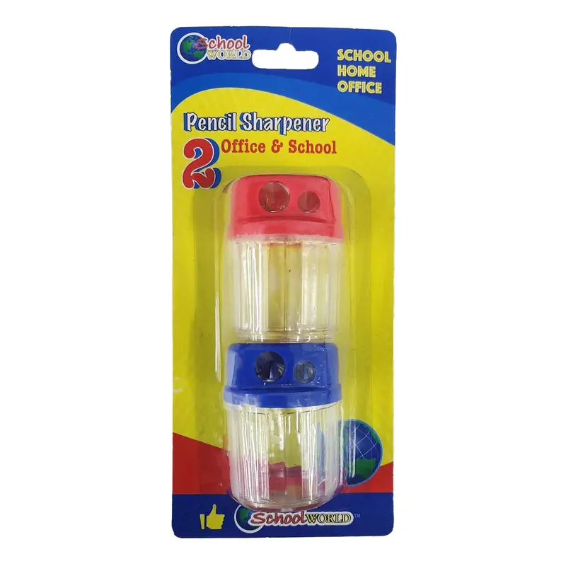 School World Dual-Hole Pencil Sharpener Set – 2-Pack For Classroom Or Home 1