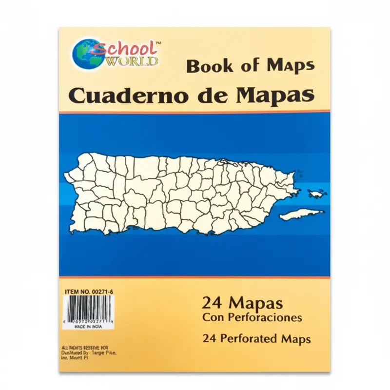 School World Puerto Rico Map Booklet – Educational Atlas With 24 Or 40 Detailed Maps 1