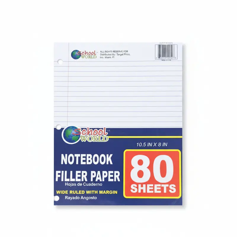 School World White Filler Paper Pack – 80-Sheet Ream 1
