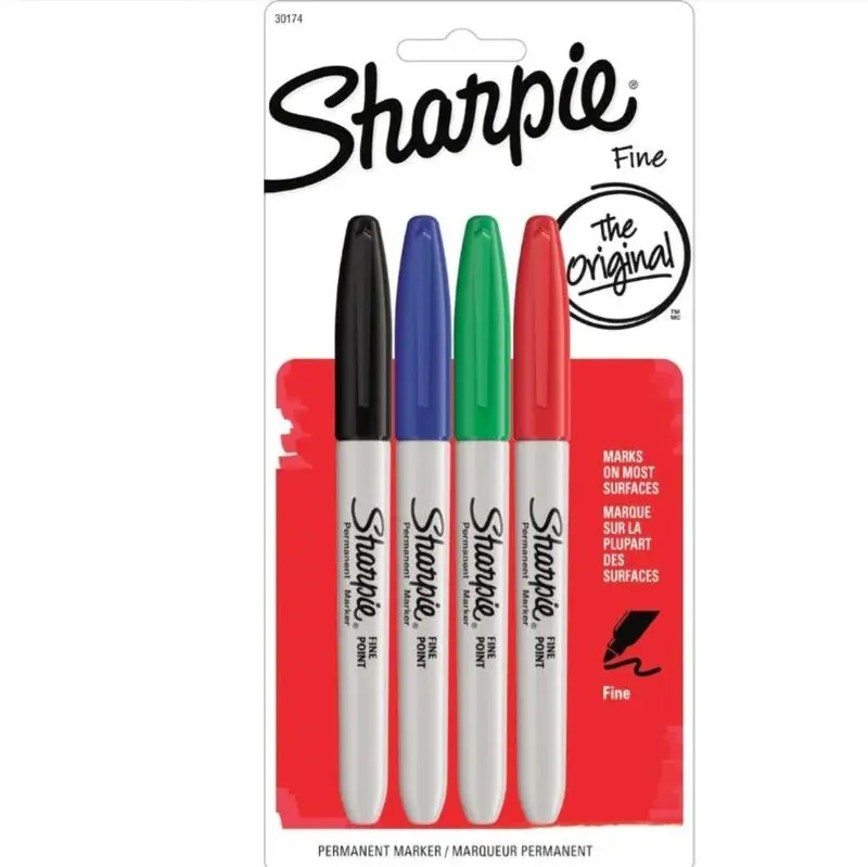 Sharpie Fine Point Permanent Markers – Vibrant 4-Color Assortment 1