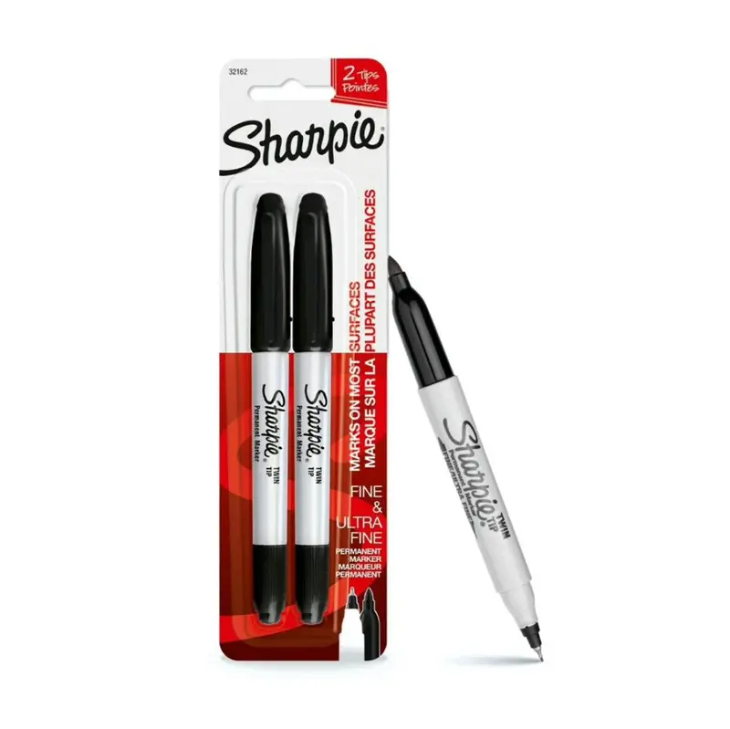Sharpie Fine & Ultra-Fine Permanent Markers – Black, 2-Pack 1