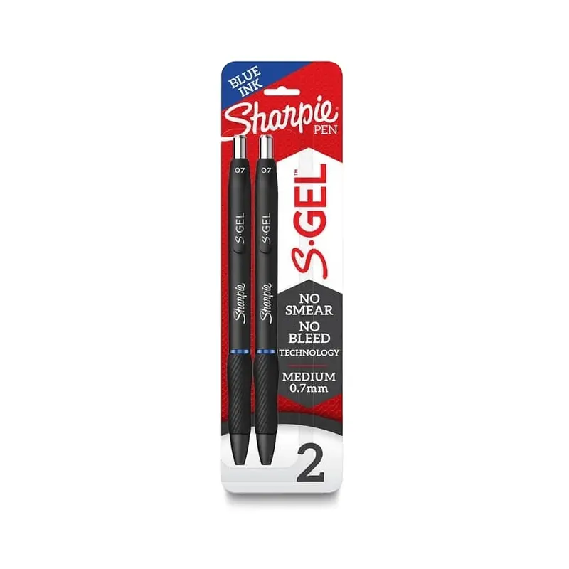 Sharpie S-Gel Gel Ink Pens – Blue, 0.7Mm, 2-Pack 1