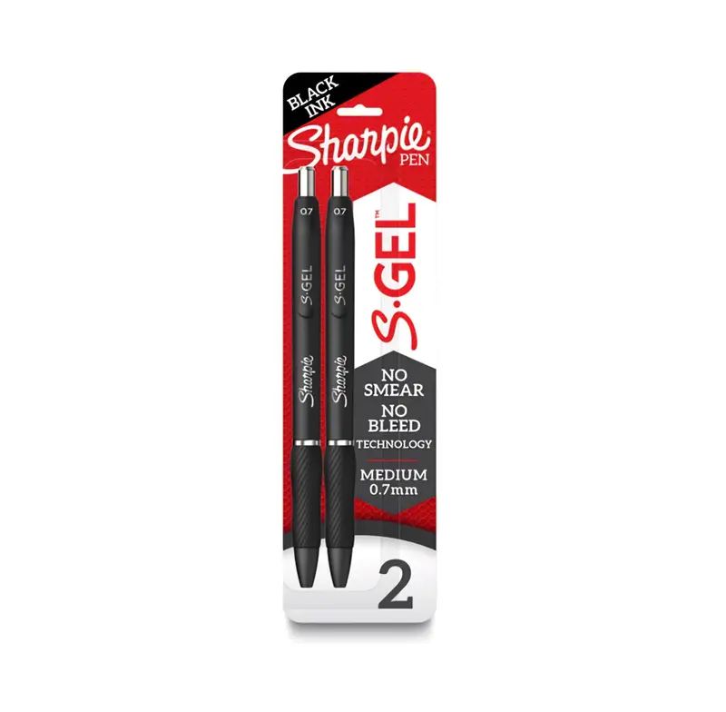 Sharpie S-Gel Gel Ink Pens – Medium Point (0.7 Mm), Black Ink, 2-Pack 1