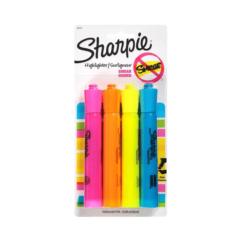 Sharpie Thick Tip Highlighters – 4-Count Variety Pack + Bonus Gift Item 1