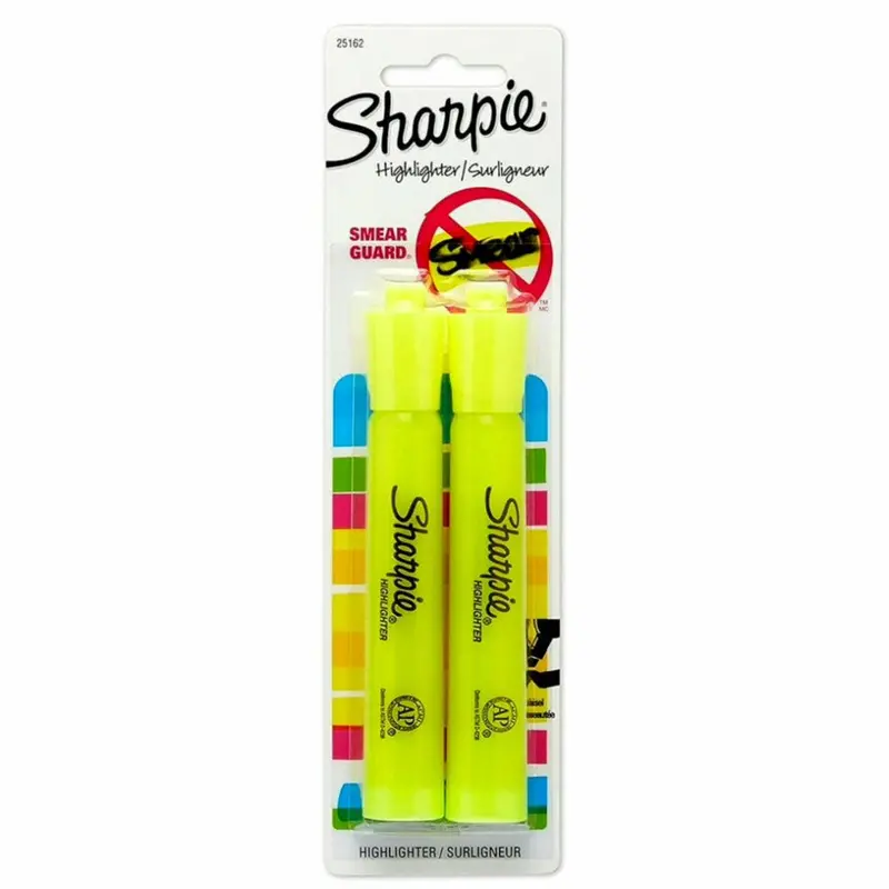 Sharpie Yellow Highlighters – 2-Count Pack 1