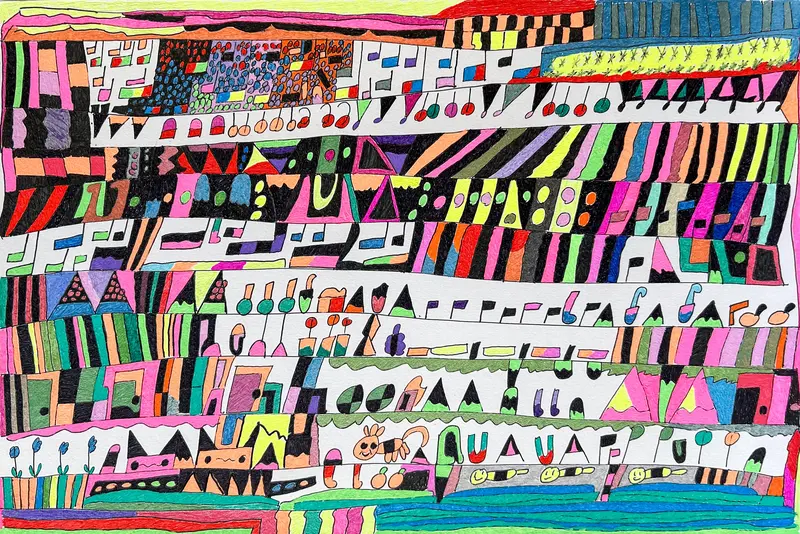 Sherri Bryant'S Piano City Urban Quilt Composition 1