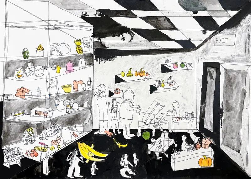 Shopping Routine – Ryan Mcdonagh Original Print 1