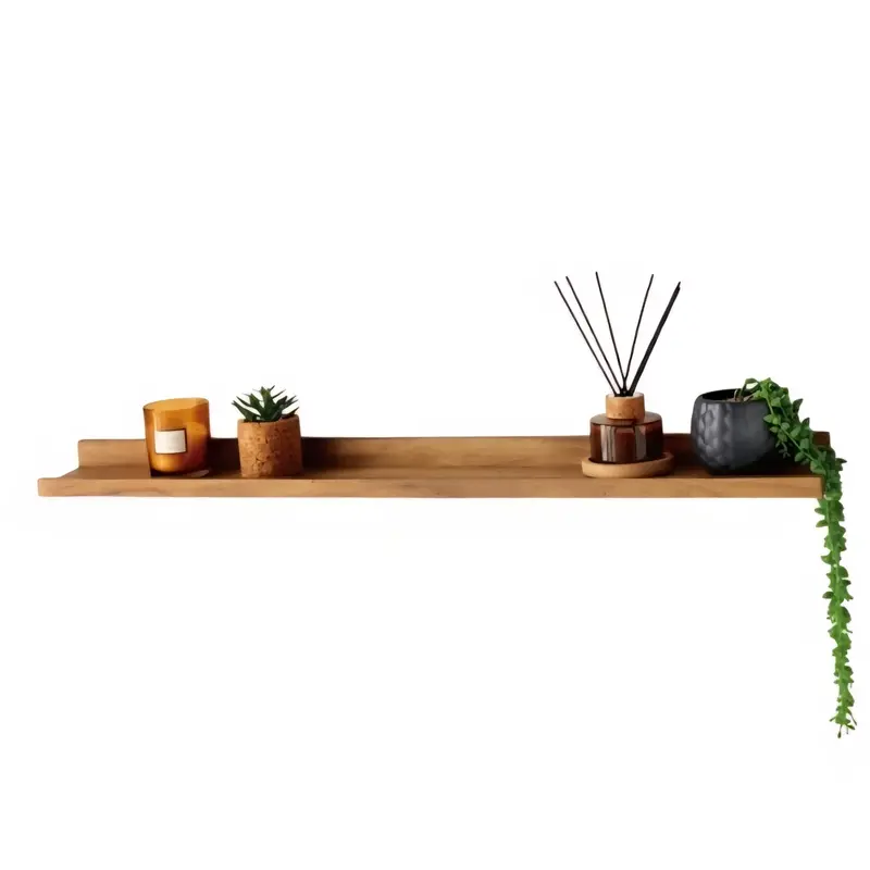 Slim Wooden Wall Shelf – 31.5" Long X 4" Deep 1