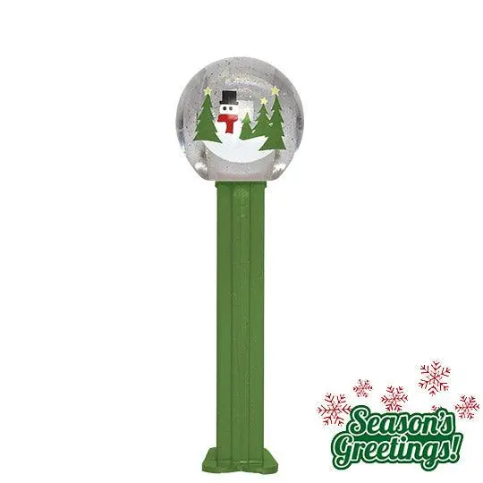 Snow Globe-Themed Pez Dispenser With Green Stem 1