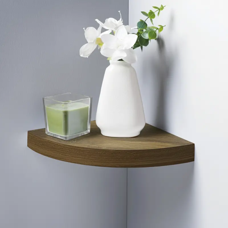 Space-Saving Wooden Corner Shelf – 10" X 10" 1