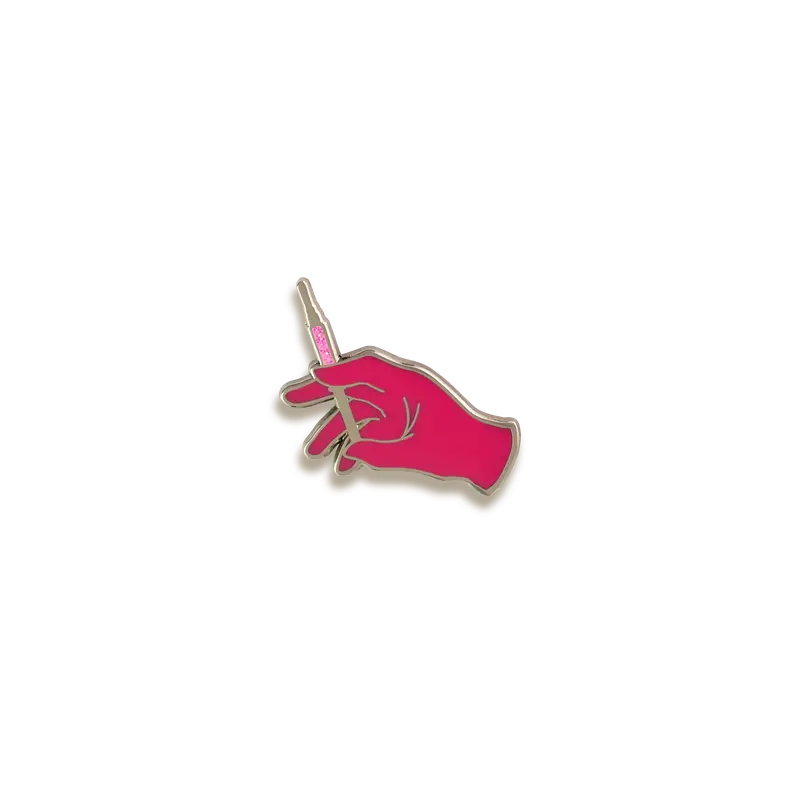 Sparkling Glitter Syringe Enamel Pin – V Coterie 1