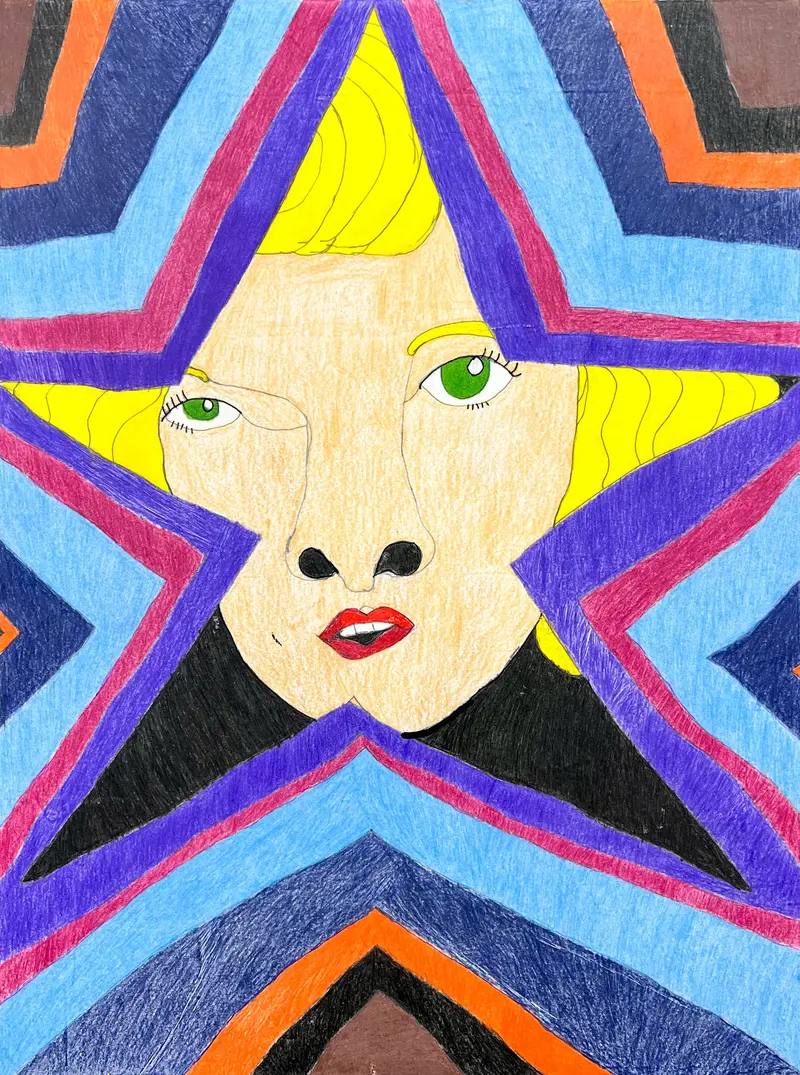 Star Face Contemporary Art By Chantell Donwell 1