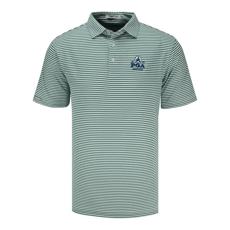 Straight Down Del Mar Stripe Polo – 2026 Pga Championship In Sage 1