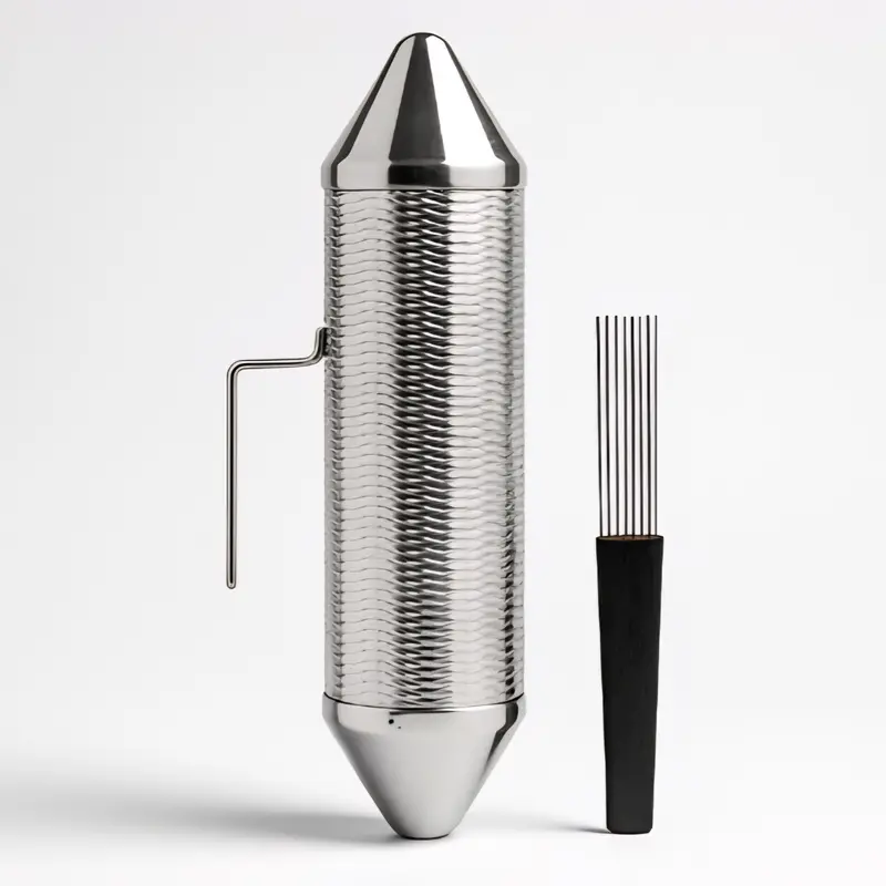 Studio Z Dual-Function Latin Guiro & Shaker – 3" X 15" Metal Rasp With Integrated Shaker Body 1