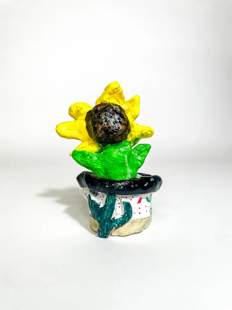 Sunflower Arrangement In Ceramic Cactus Vase By Ryan Mcdonagh 1