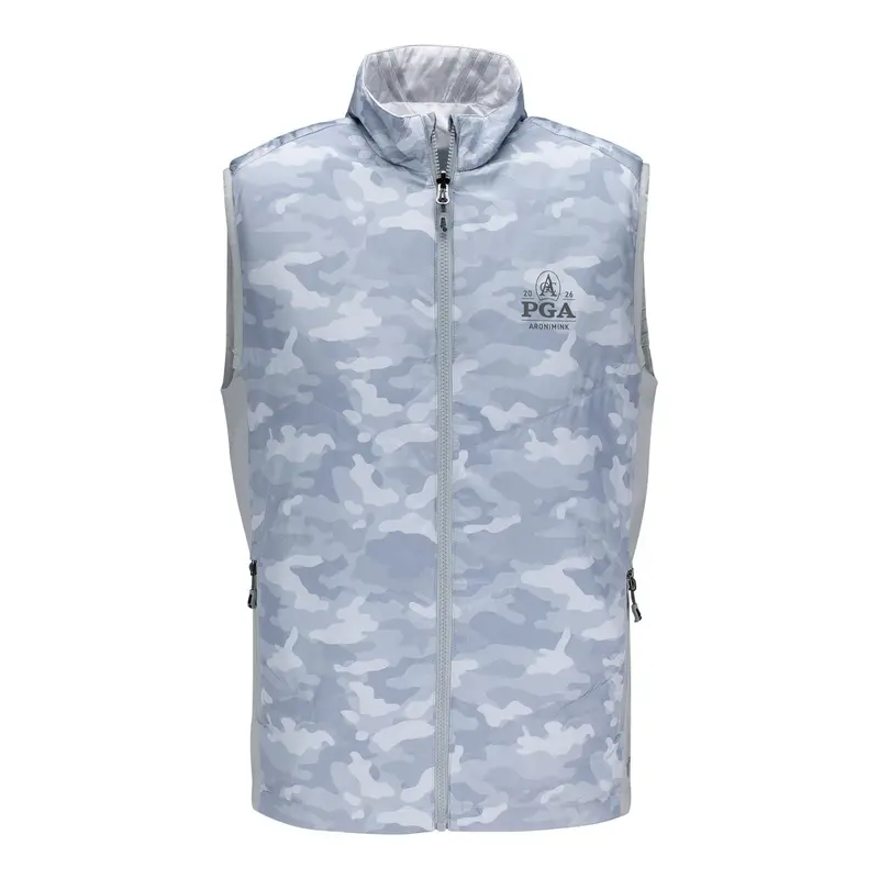 Sunice 2026 Pga Championship Element Shield Reversible Thermal Vest – White & Magnesium Camo 1