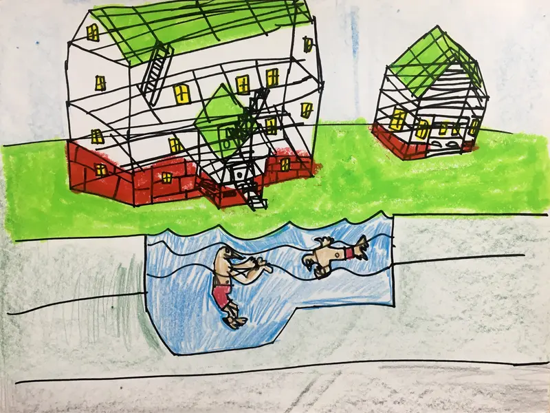 Swimming Pool Scene Painting By Ryan Mcdonagh 1