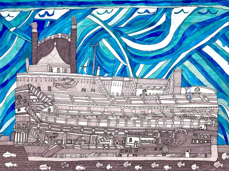 'The Princess Boat' Giclée Fine Art Print By Mandy Demorest 1