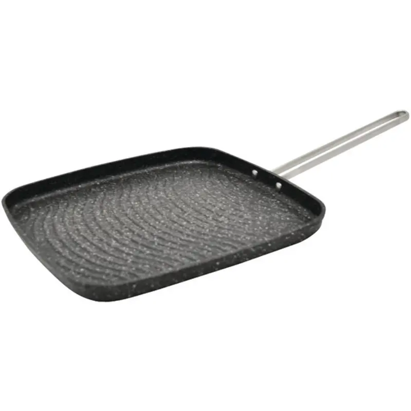 The Rock By Starfrit 10-Inch Grill Pan With Stainless Steel Wire Handle 1