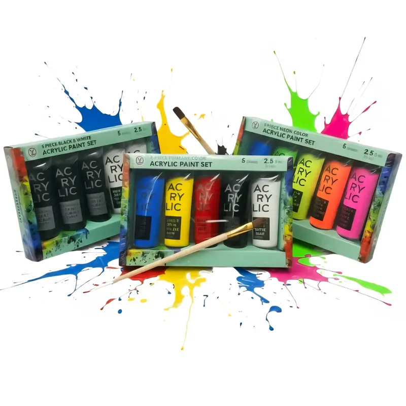 The Supply Line 5-Color Acrylic Paint Set For Beginners 1