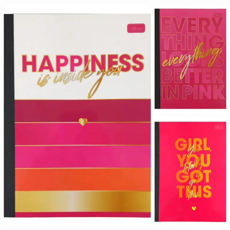 Tilibra Girl Talk Notebook – Stylish Lined Journal Featuring Feminine Illustrations And Motivational Quotes 1