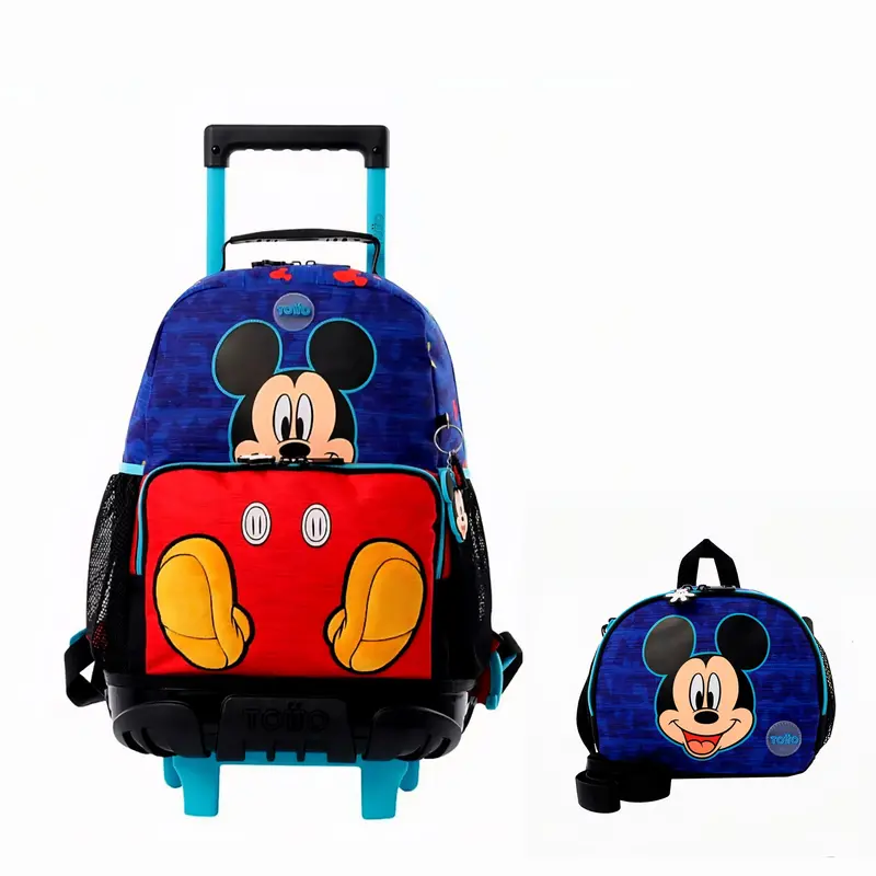 Totto Mickey Mouse School Combo – Rolling Backpack & Insulated Lunch Box 1