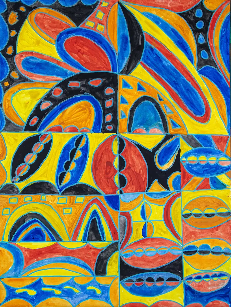 Tribal Gold Abstract Artwork By Rodney Hudson 1