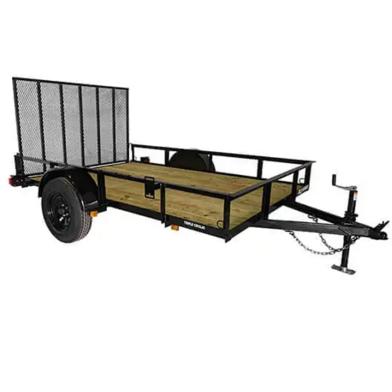 Triple Crown 5X8 Ft Single-Axle Utility Trailer With 2-Foot Mesh Sides – Model U5X8G 1