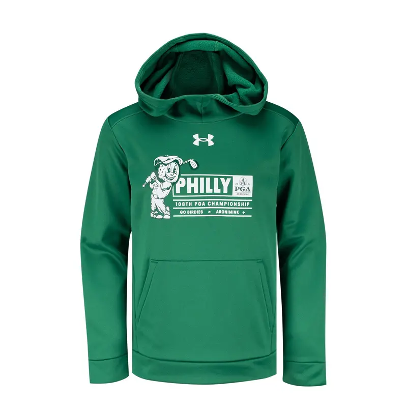 Under Armour Youth Armour Fleece Hoodie – Official 2026 Pga Championship Gear In Kelly Green 1