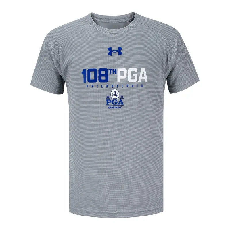 Under Armour Youth Tech T-Shirt – 2026 Pga Championship In Light Grey 1