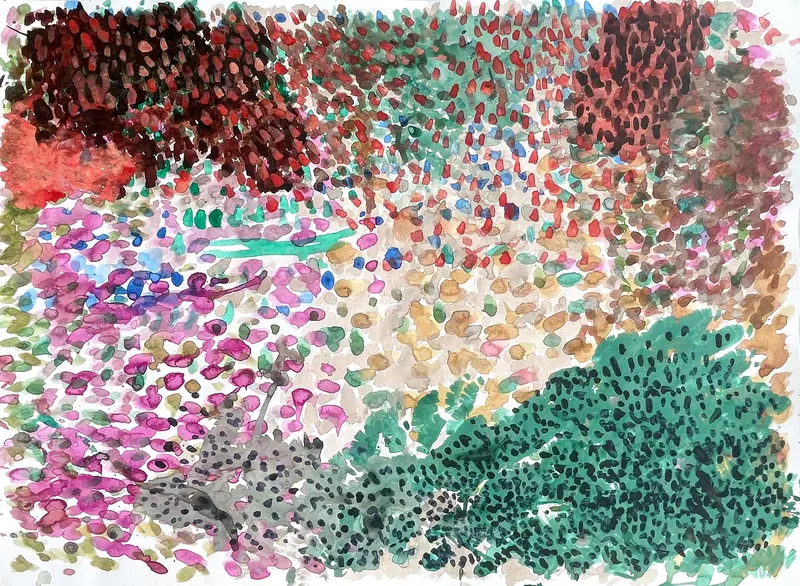 Untitled Reds & Greens Color Study By Lauren Samuels 1